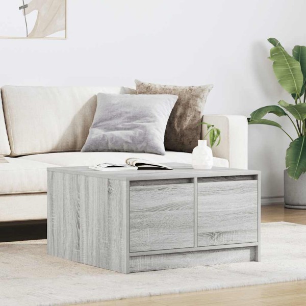 coffee table with drawers, sonoma gray, 70.5x70x40 cm