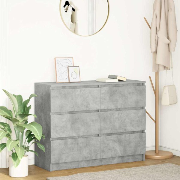 sideboard Concrete Gray 100x35x76 cm Engineered wood