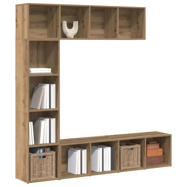 bookcases 3 pcs Artisan Oak Engineered Wood