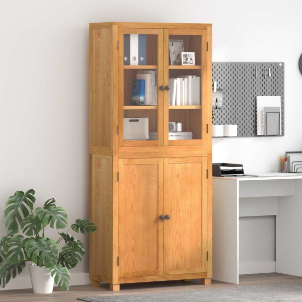 Storage furniture set with shelf 2 pcs Natural