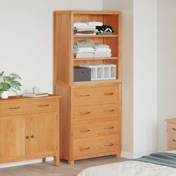 Storage furniture set with drawers Brown Processed wood