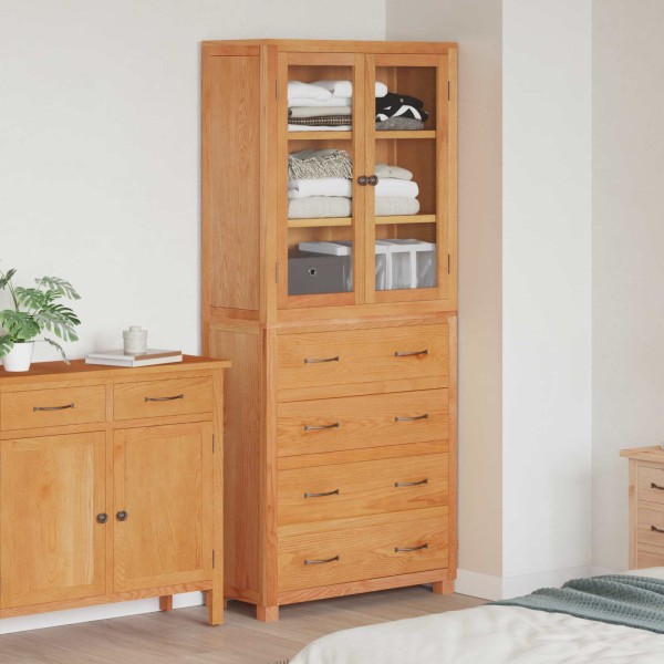 Storage furniture set with drawers Brown Processed wood