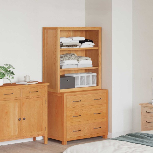 Storage furniture set with drawers Brown Processed wood