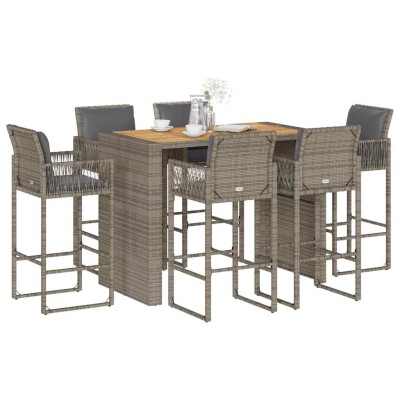 Garden set with cushions, 7...
