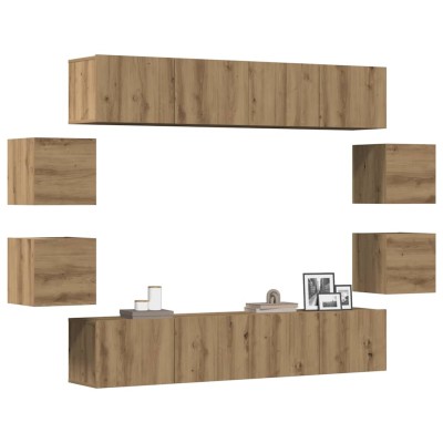 8-piece wall-mounted TV...