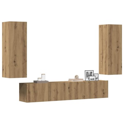 4-piece wall-mounted TV...