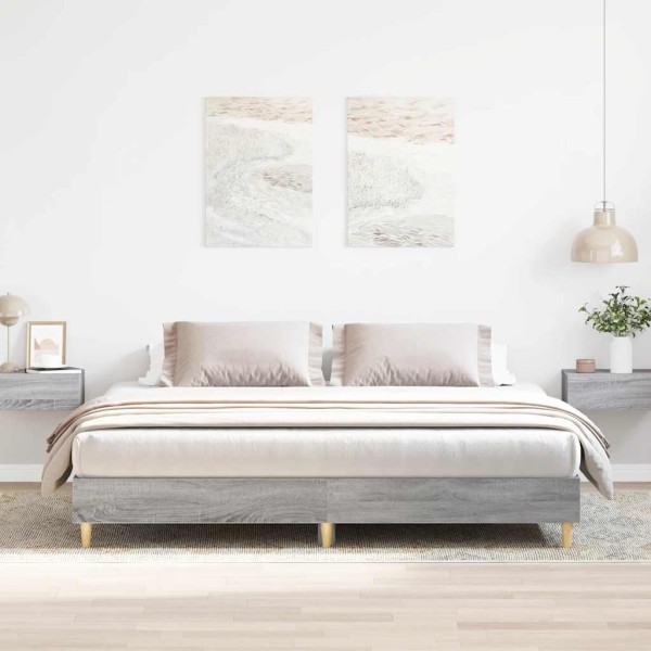 Bed frame without mattress, 180x200 cm, processed wood