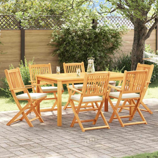 Folding chair with pillow 6 pcs White 49 x 57.5 x 92cm