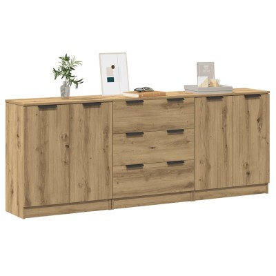 Side cabinets, 3 pcs.,...