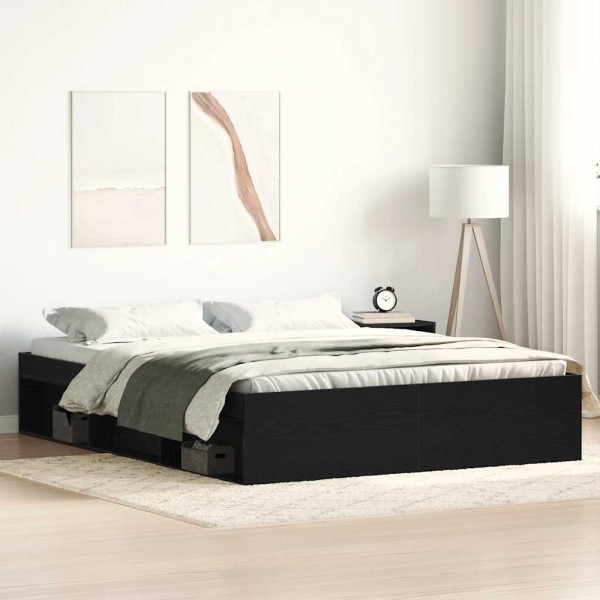 Bed frame without mattress, 160x200 cm, processed wood
