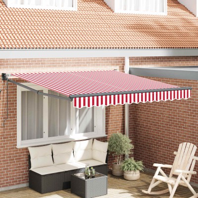 Retractable awning Red and...