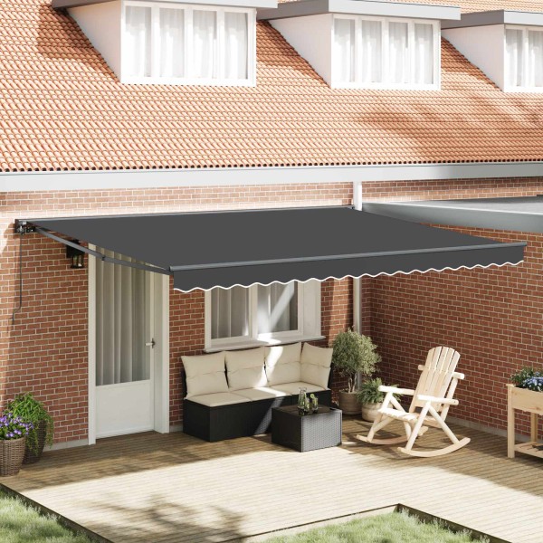 Awning frame Anthracite 450 × 300 cm Polyester with PU coating