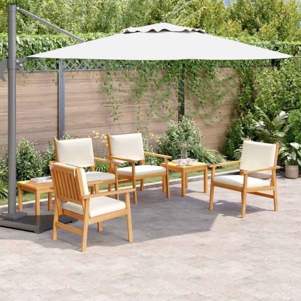 Sodo Sofų Rinkinys 6 pcs Ruda Kietos akacijos mediena