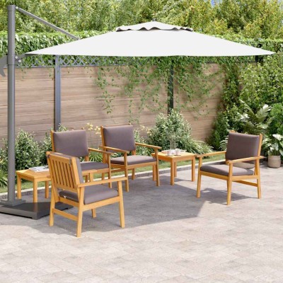 Garden Sofa Set 6 pcs Brown...