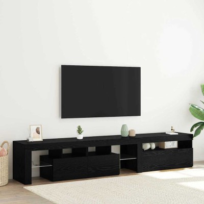 TV cabinet 2 pcs Black oak...