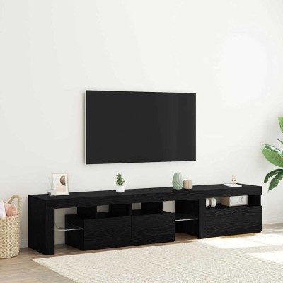 TV cabinet 2 pcs Black oak...