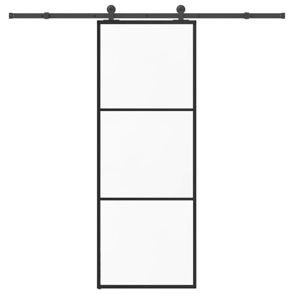Sliding door with hardware kit, 76x205cm, ESG and aluminum