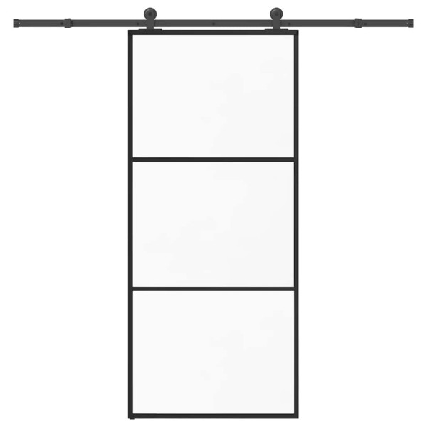 Sliding door with hardware kit, 90x205cm, ESG and aluminum