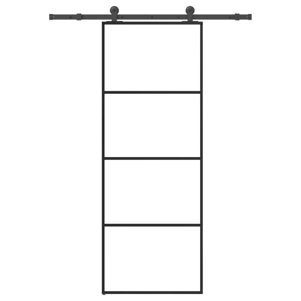 Sliding door with hardware kit, 76x205cm, ESG and aluminum
