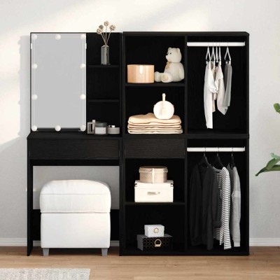 LED makeup table set Black...