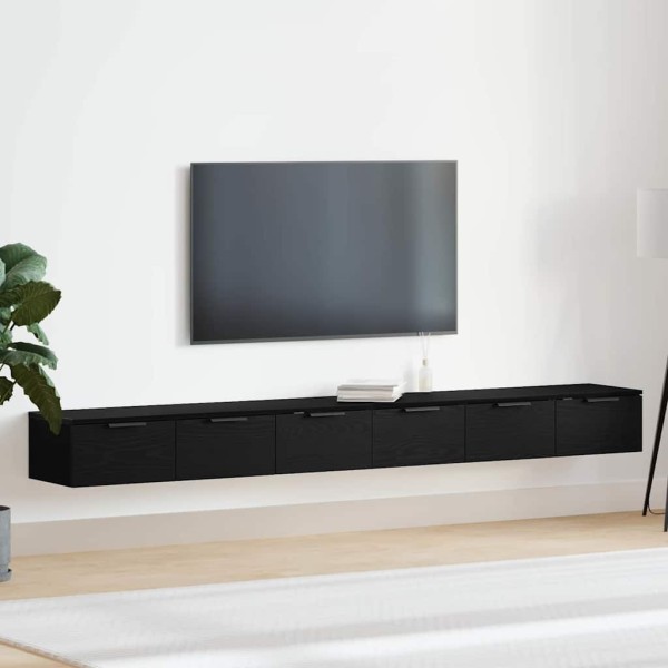 Hanging wardrobe 2 pcs Black oak 102 x 30 x 20 cm