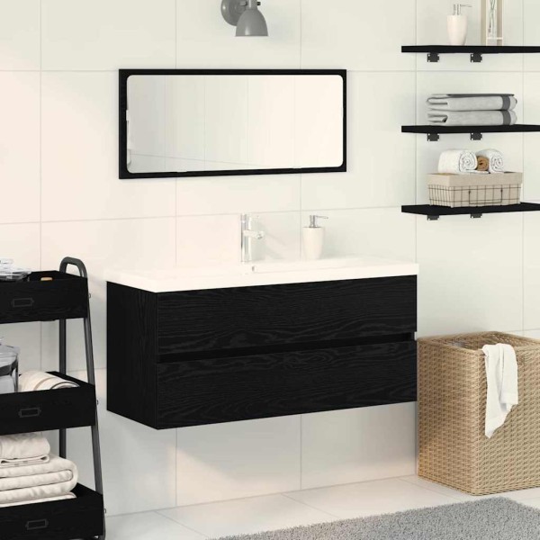 Bathroom sink cabinet Black oak 90 x 39 x 62 cm