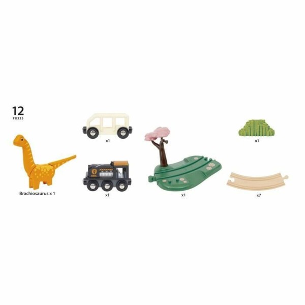 Поезд с цепью Brio Dinosaur circle set