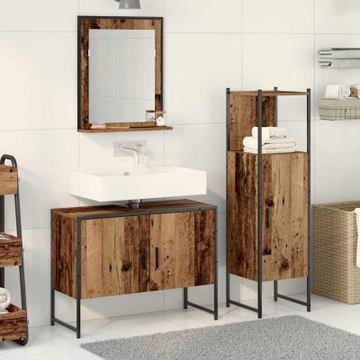 Bathroom furniture set with...