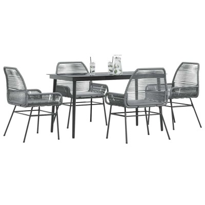 Garden set, 5 pieces, gray,...