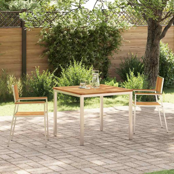 Outdoor dining set 3 pcs Brown Solid acacia wood