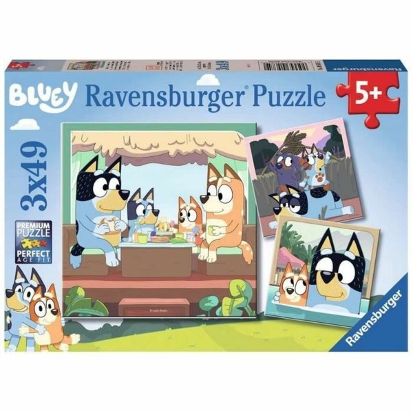 3 Pužļu Komplekts Bluey Ravensburger 05685 147 Daudzums