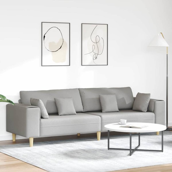 Sofa Cloud gray 250 x 77 x 76 cm fabric