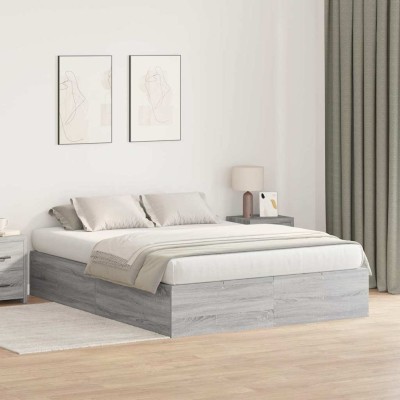 Bed with storage space Gray...