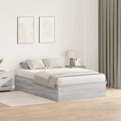 Bed with storage space Gray...