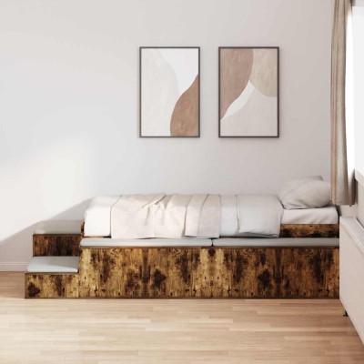 Bed with storage space with...