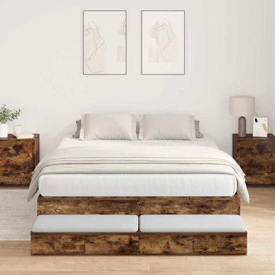 Bed with storage space with...