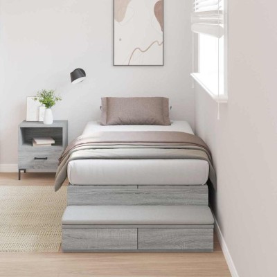 Bed with storage space with...