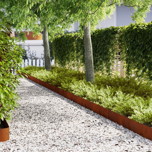 Lawn edge 50 pcs Brown 100 x 0.05 x 20 cm