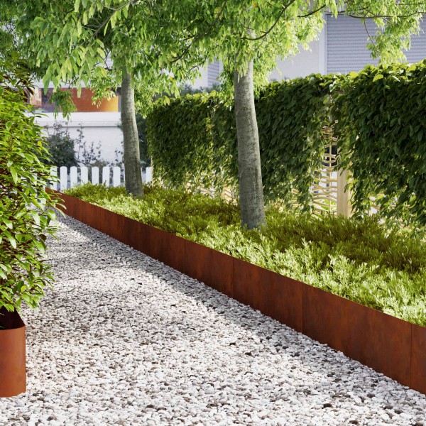 Lawn edge 50 pcs Rusty 100 x 0.05 x 30 cm