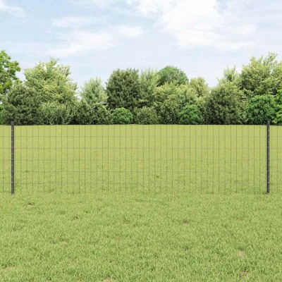 Fence with poles Gray