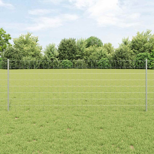 Fence with poles Silver