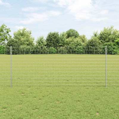 Fence with poles Silver