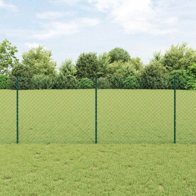 Fence with posts Green