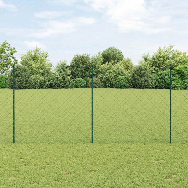 Fence with posts Green