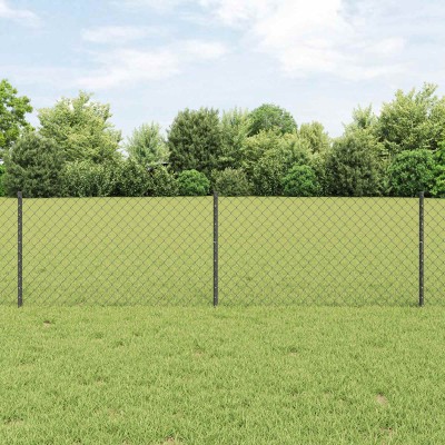 Fence with poles Gray