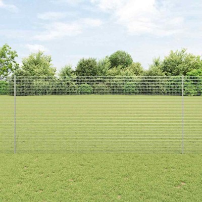 Fence with poles Silver