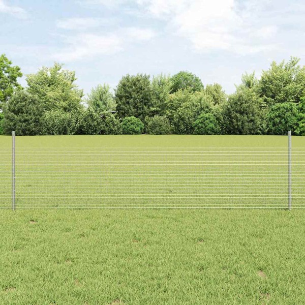 Fence with poles Silver
