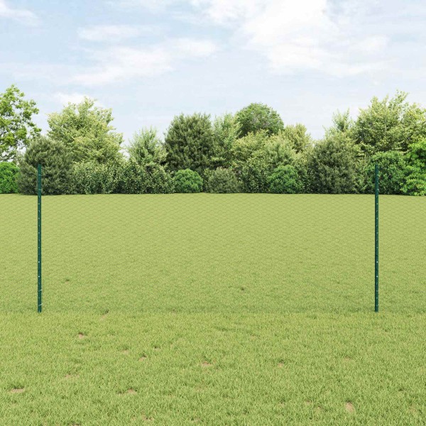 Fence with posts Green