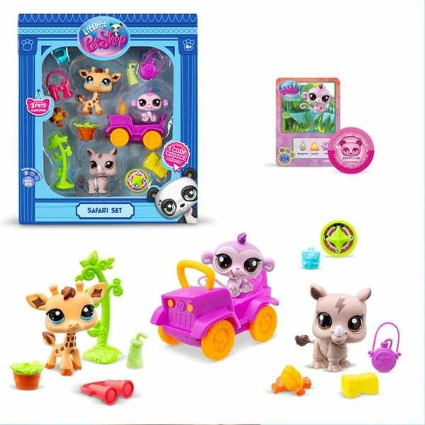 Playset Bandai Littlest Pet Shop SAFARI 8 Kappaletta