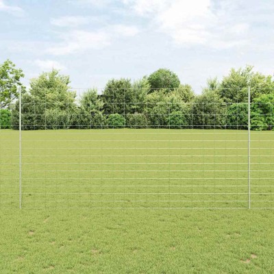 Fence with poles Silver